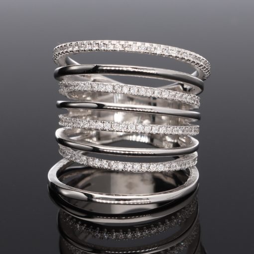 8 ágú cirkónia köves ezüst gyűrű