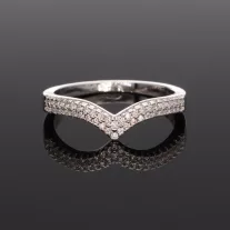 Victoria 2 sor cirkónia köves Ezüst gyűrű 