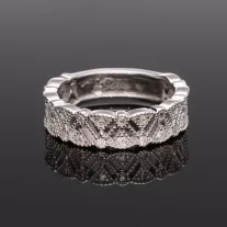 Legyező mintás Cirkónia Ezüst gyűrű