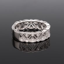 Legyező mintás Cirkónia Ezüst gyűrű