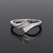 Legyező cirkónia köves Ezüst Gyűrű 