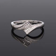 Legyező cirkónia köves Ezüst Gyűrű 