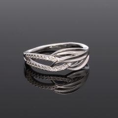 Hullám cirkóniás Ezüst gyűrű 