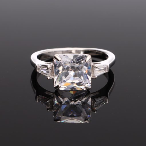 Szögletes Cirkónia Ezüst gyűrű 