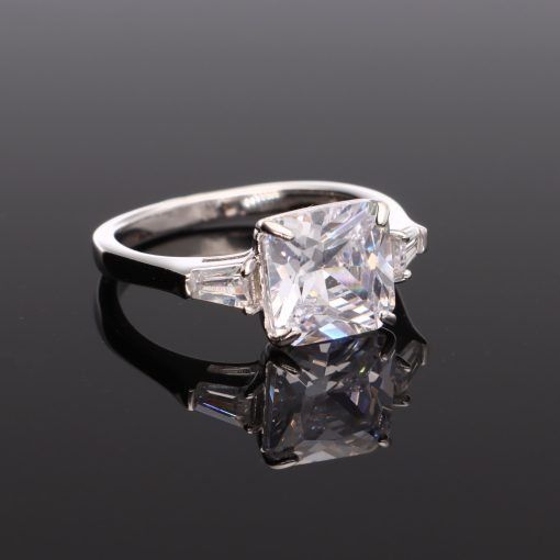 Szögletes Cirkónia Ezüst gyűrű 