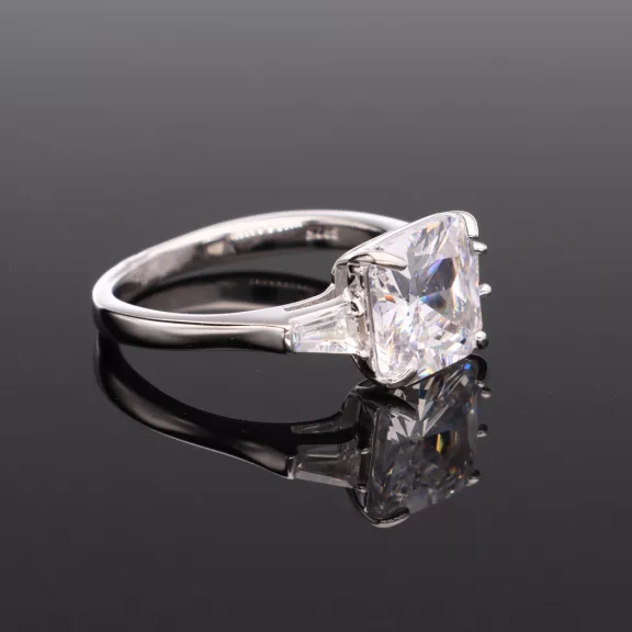 Szögletes Cirkónia Ezüst gyűrű 