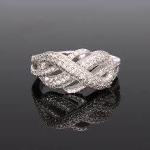 Átfont végtelen Cirkónia Ezüst gyűrű 