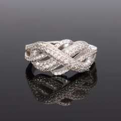 Átfont végtelen Cirkónia Ezüst gyűrű 