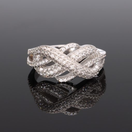 Átfont végtelen Cirkónia Ezüst gyűrű 