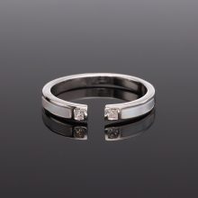 Gyöngyház-Cirkónia nyitott Ezüst gyűrű