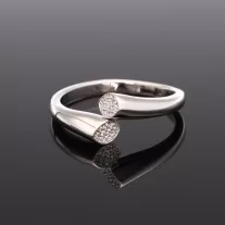 Csúsztatott sínes Ezüst gyűrű