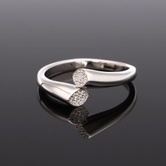 Csúsztatott sínes Ezüst gyűrű