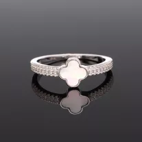 Gyöngyház-Cirkónia Clifford Ezüst gyűrű