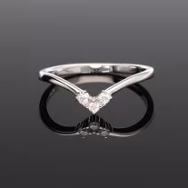 Három köves Tiara Ezüst gyűrű