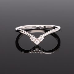 Három köves Tiara Ezüst gyűrű