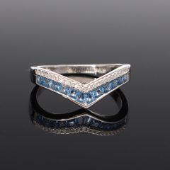 Kék köves Victoria Ezüst gyűrű 