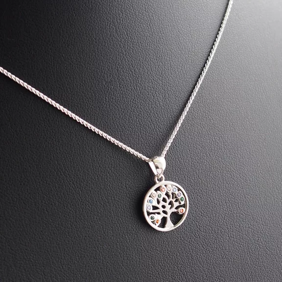 Cirkónia Szív medál Vékony Barbara nyakláncon