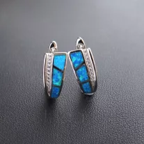 Opál - Cirkónia Francia fülbevaló