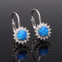 Napocska Kék Opál-Cirkónia fülbevaló 