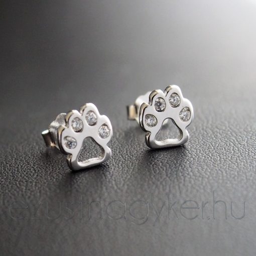 Cirkónia köves tappancs fülbevaló