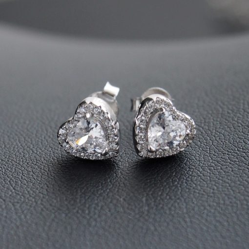 Körbe köves crikónia Szív fülbevaló