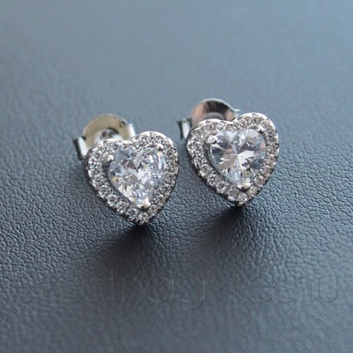 Körbe köves crikónia Szív fülbevaló