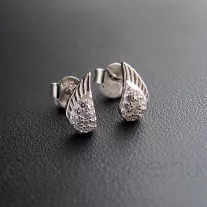 Kicsi Angyalszárny ezüst fülbevaló