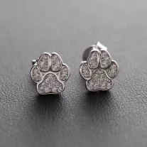 Cirkónia köves tappancs fülbevaló