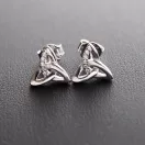 Köves Triquetra bedugós Ezüst fülbevaló