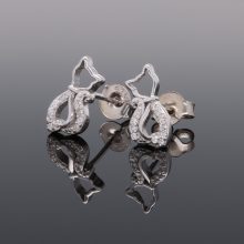 Ezüst Cica Fülbevaló