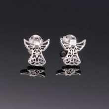 Angyal ezüst fülbevaló