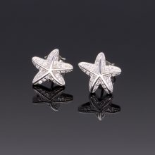 Nagy tengeri csillag bedugós ezüst fülbevaló 