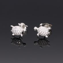 Teknős ezüst fülbevaló