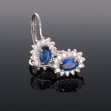 Színes köves patent záras fülbevaló