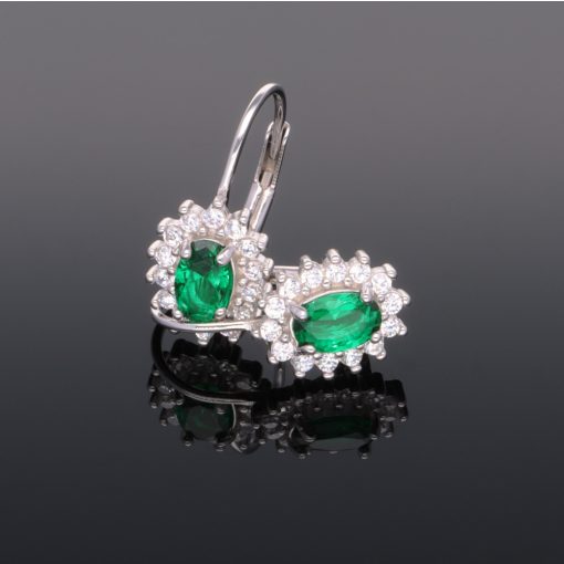 Színes köves patent záras fülbevaló