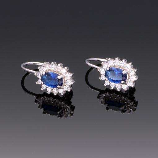 Színes köves patent záras fülbevaló