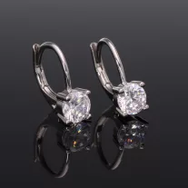 Kis Patentos cirkónia köves fülbevaló - Gyerek méret