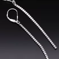 Sorköves lógós Ezüst Fülbevaló