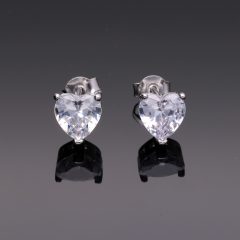 Cirkónia Szív fülbevaló