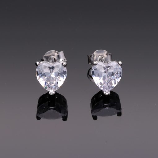 Cirkónia Szív fülbevaló