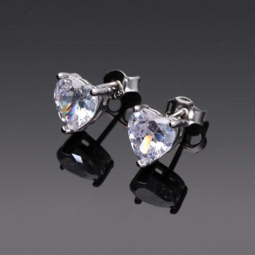Cirkónia Szív fülbevaló