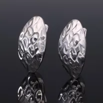 Vésett mintás francia kapcsos fülbevaló - navett