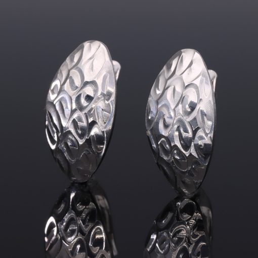 Vésett mintás francia kapcsos fülbevaló - navett