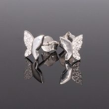 Cirkónia köves Pillangó Ezüst fülbevaló 