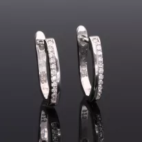 Sorban köves francia kapcsos Ezüst fülbevaló