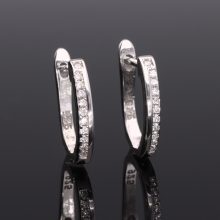 Sorban köves francia kapcsos Ezüst fülbevaló