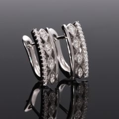 Modern apró cirkóniás francia kapcsos Ezüst fülbevaló