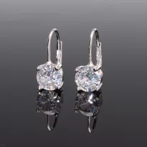 Nagy Cirkónia patentzáras fülbevaló - 7mm