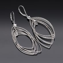 6 szálas vésett navett lógós fülbevaló