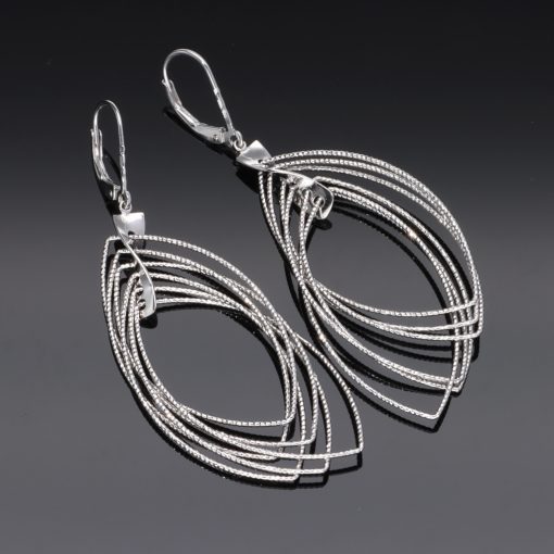 6 szálas vésett navett lógós fülbevaló